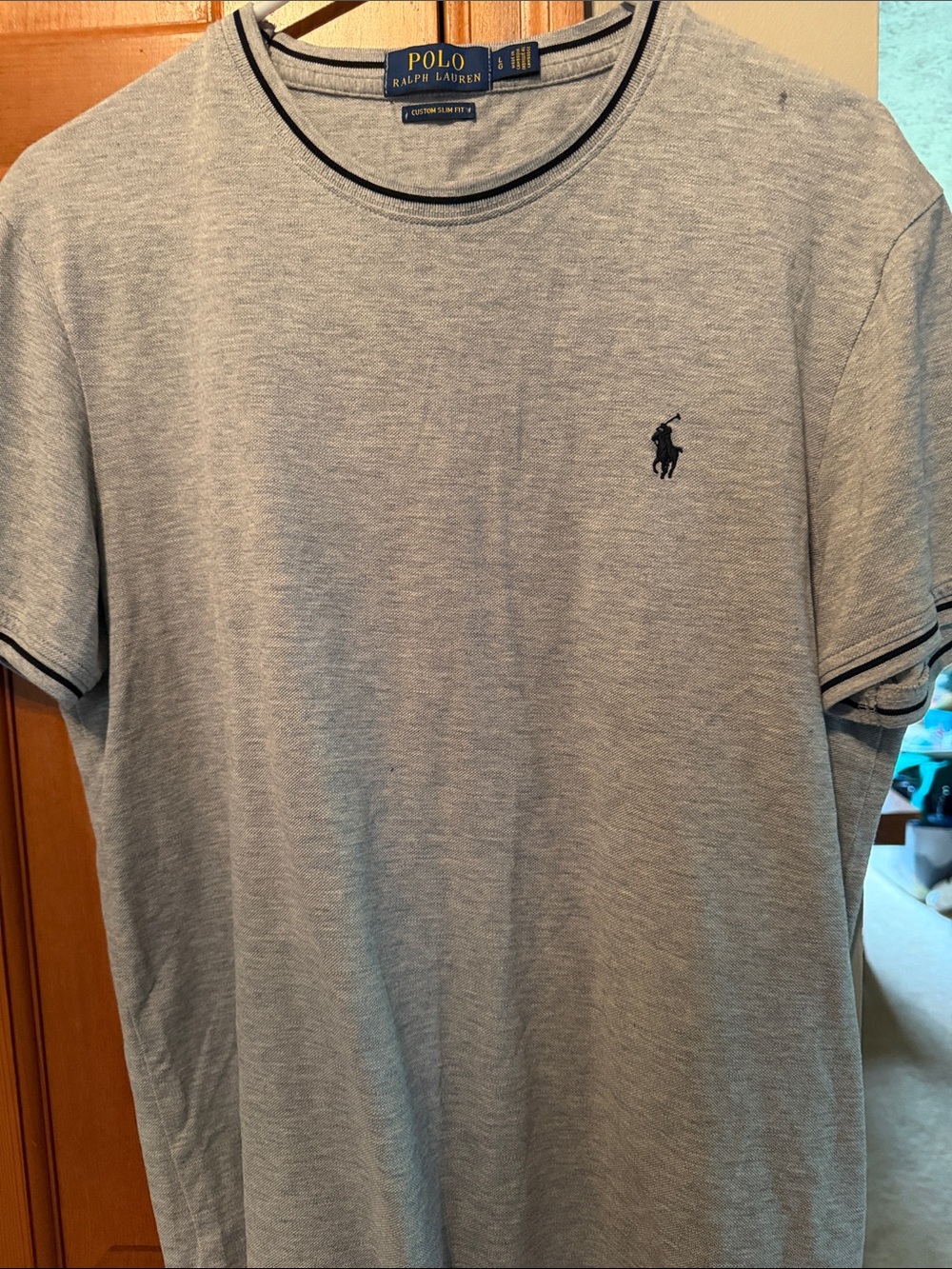 Polo by Ralph Lauren Men's Light Gray Crewneck T-Shirt